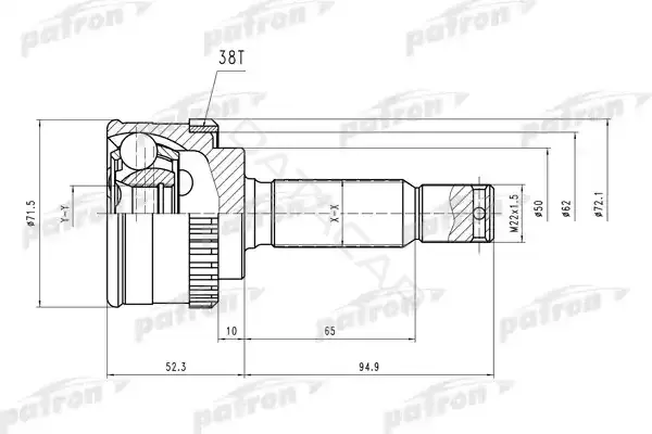 Шрус PATRON PCV1406