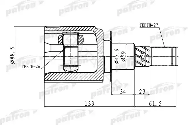 Шрус PATRON PCV1410