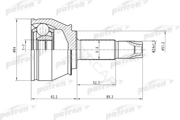 Шрус PATRON PCV1419