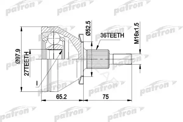 Шрус PATRON PCV1428