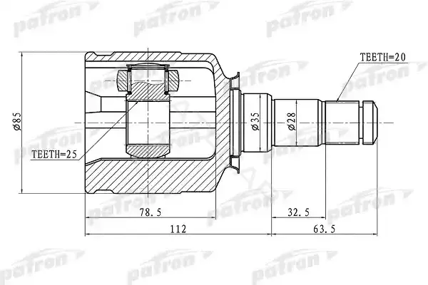 Шрус PATRON PCV1437