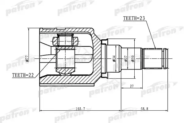 Шрус PATRON PCV1439