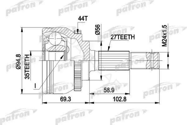 Шрус PATRON PCV1445
