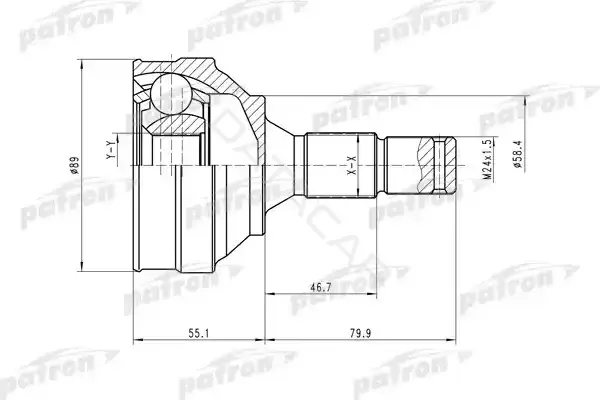 Шрус PATRON PCV1446