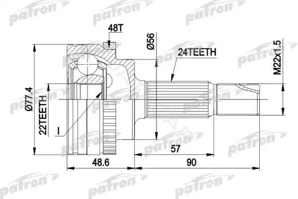 Шрус PATRON PCV1447