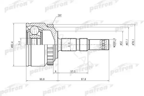 Шрус PATRON PCV1451
