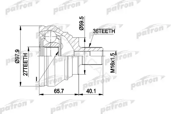 Шрус PATRON PCV1463