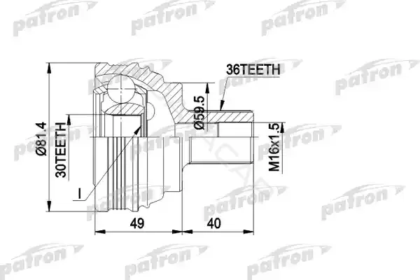 Шрус PATRON PCV1465