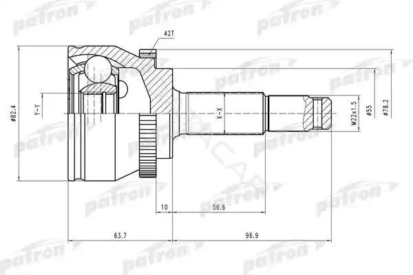 Шрус PATRON PCV1475