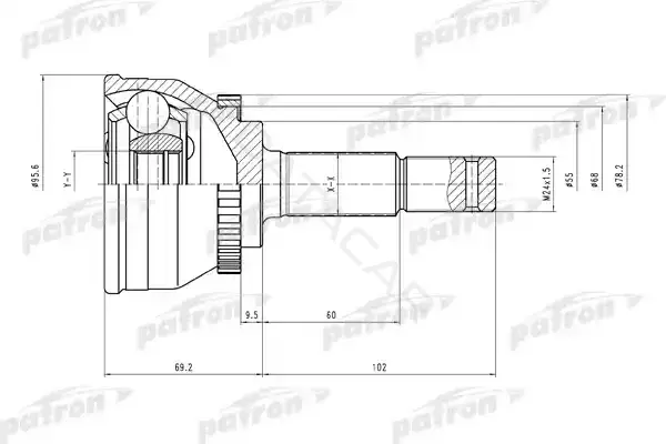 Шрус PATRON PCV1477