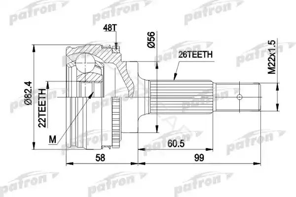 Шрус PATRON PCV1484