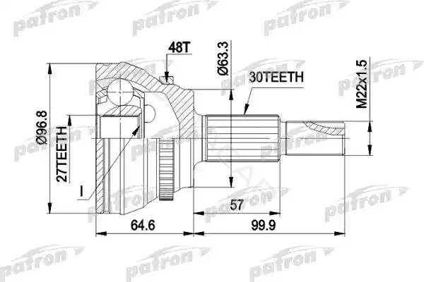 Шрус PATRON PCV1485
