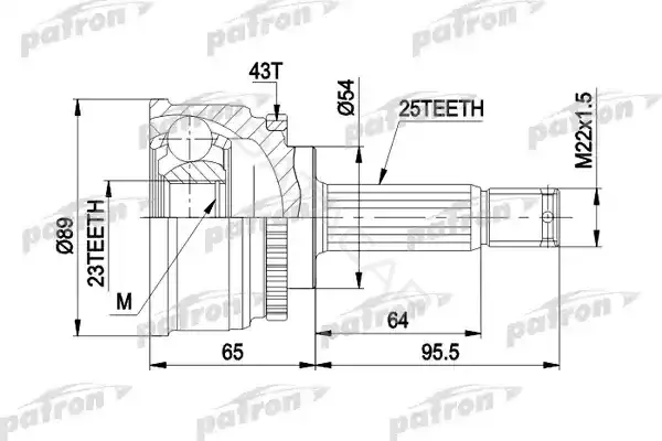 Шрус PATRON PCV1491