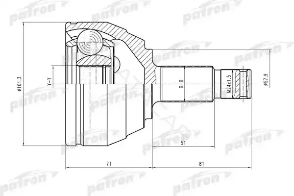 Шрус PATRON PCV1495