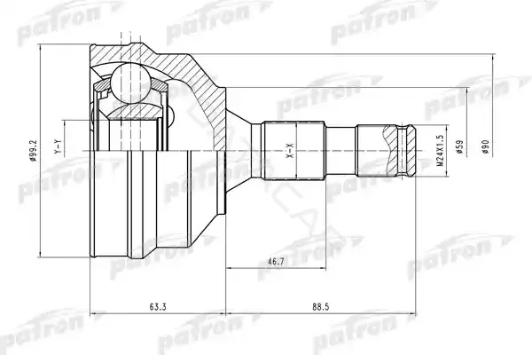 Шрус PATRON PCV1496