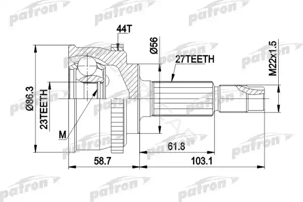 Шрус PATRON PCV1508