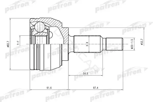 Шрус PATRON PCV1519