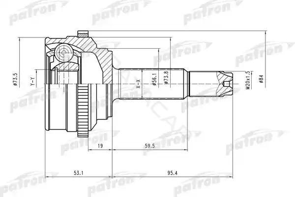 Шрус PATRON PCV1527