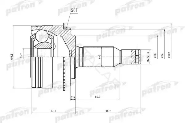 Шрус PATRON PCV2006