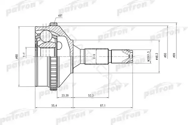 Шрус PATRON PCV2056