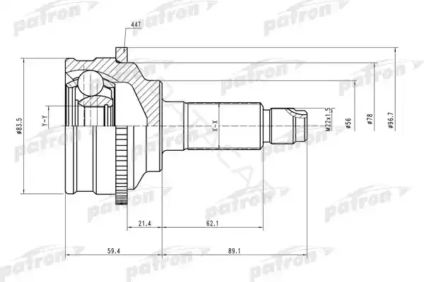 Шрус PATRON PCV2072