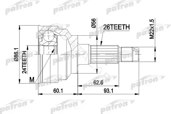 Шрус PATRON PCV3025