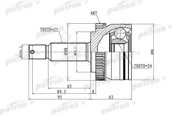 Шрус PATRON PCV3036