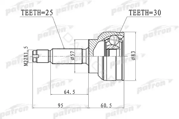 Шрус PATRON PCV3148