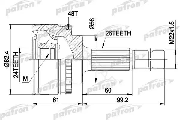 Шрус PATRON PCV3445