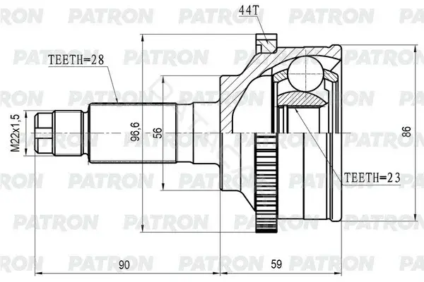 Шрус PATRON PCV3850