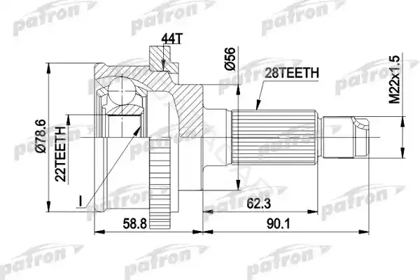 Шрус PATRON PCV3850A