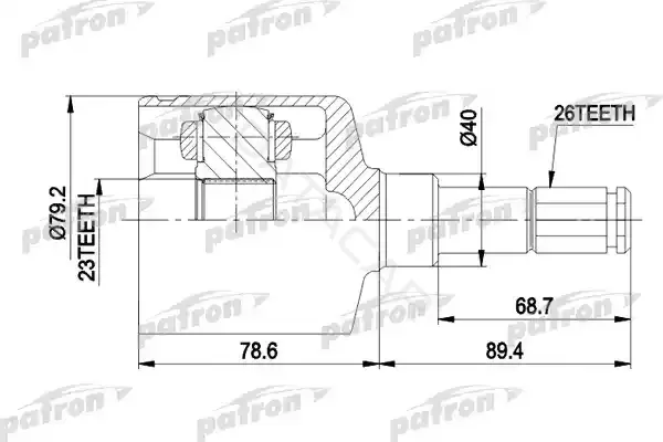 Шрус PATRON PCV4014