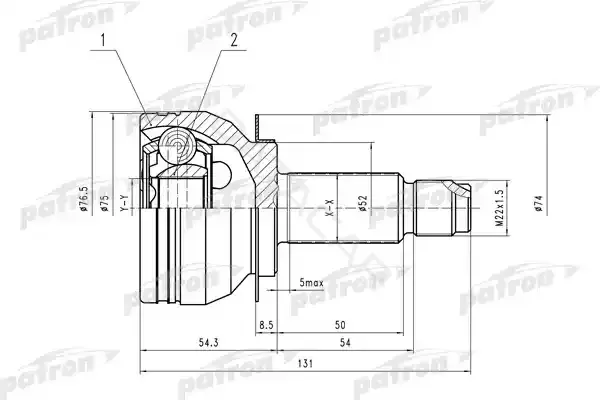 Шрус PATRON PCV4042