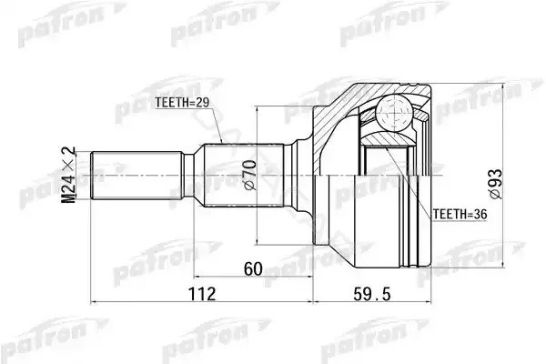 Шрус PATRON PCV6879