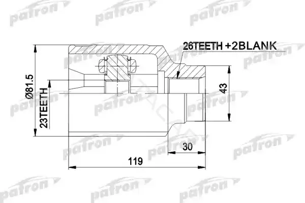 Шрус PATRON PCV8301