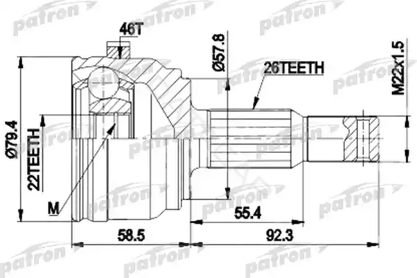 Шрус PATRON PCV9117A