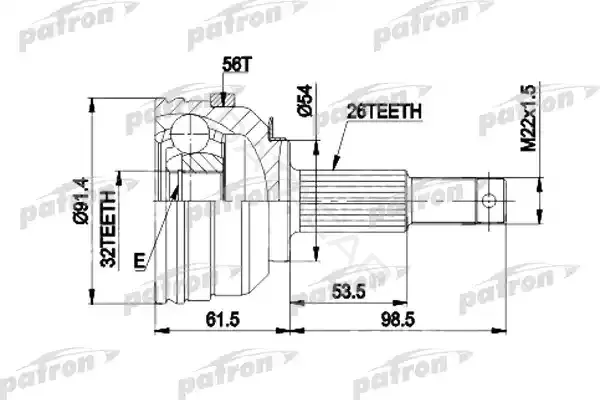 Шрус PATRON PCV9529