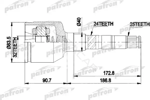 Шрус PATRON PCV9537