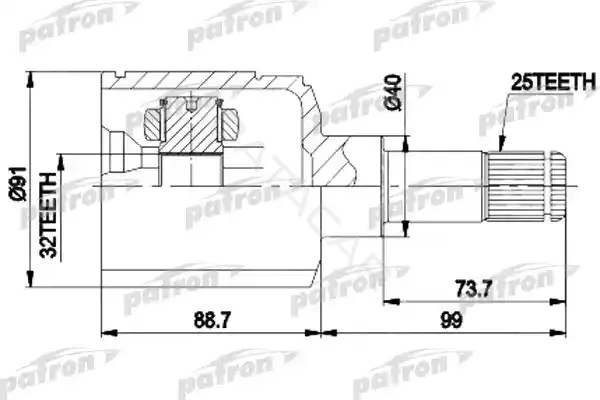 Шрус PATRON PCV9538