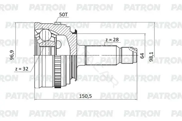 Шрус PATRON PCV9574