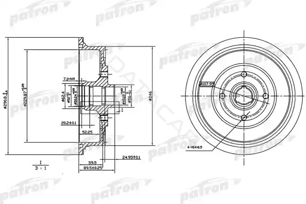 Тормозной барабан PATRON PDR1200