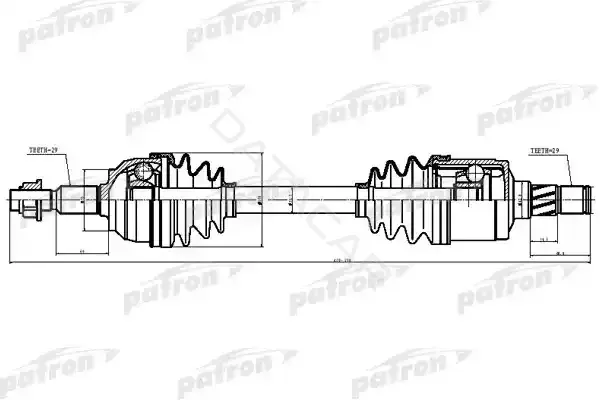 Приводной вал / Полуось PATRON PDS0621