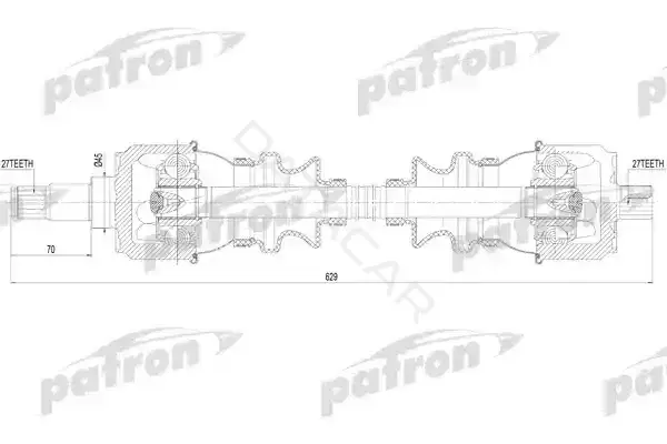 Приводной вал / Полуось PATRON PDS1092