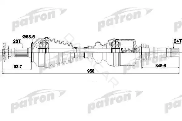 Приводной вал / Полуось PATRON PDS4580