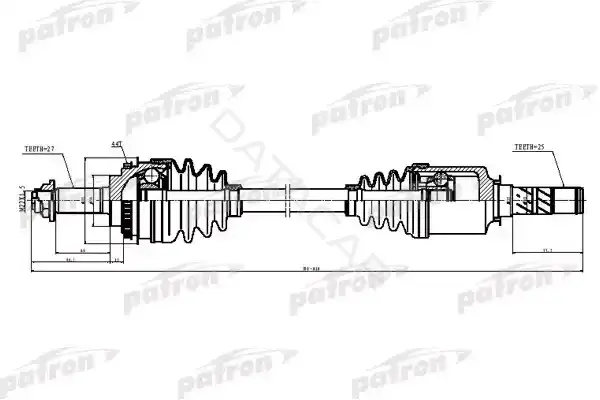Приводной вал / Полуось PATRON PDS5528