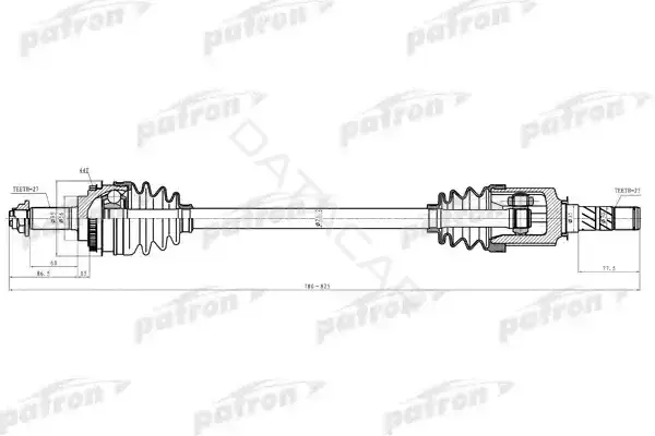 Приводной вал / Полуось PATRON PDS5530