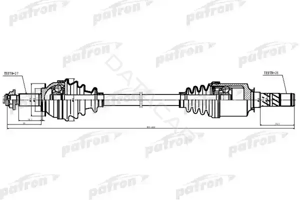 Приводной вал / Полуось PATRON PDS5531