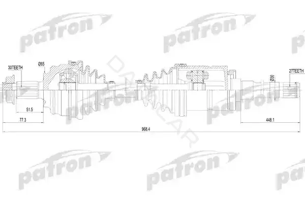 Приводной вал / Полуось PATRON PDS7905