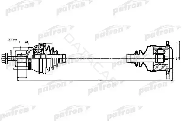 Приводной вал / Полуось PATRON PDS9039
