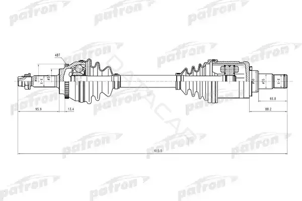 Приводной вал / Полуось PATRON PDS9107